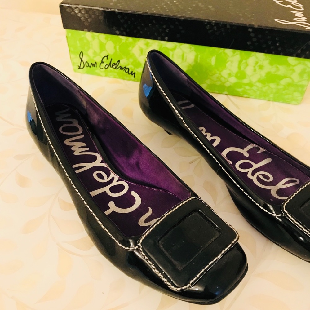 Like new!  Sam Edelman black patent leather flats